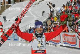 Biathlon - IBU Biathlon World Championchips 2007 sprint men 10km, 03.02.2007 - Antholz/Anterselva (ITA): Winner Ole Einar Bjoerndalen (NOR)