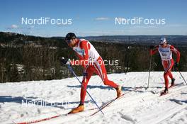 Cross-Country - FIS world cup cross-country, 50 km men classical, 17.03.07 - Holmenkollen (NOR): Odd-Bjoern Hjelmeset (NOR), Frode Estil (NOR).