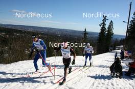 Cross-Country - FIS world cup cross-country, 50 km men classical, 17.03.07 - Holmenkollen (NOR): Rene Sommerfeldt (GER), Ivan Batory (SVK), Jaak Mae (EST).