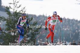 Cross-Country - FIS world cup cross-country final, relay men 4x10 km, 25.03.07 - Falun (SWE): Gunnar Hammarberg (SWE), Vassili Rotchev (RUS).