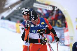 Nordic Combined - FIS World Cup nordic combined, sprint HS128/7.5km, 18.03.07 - Holmenkollen (NOR): Mario Stecher (AUT), Felix Gottwald (AUT).