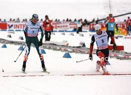 Nordic Combined - FIS Nordic World Ski Championchips nordic combined, individual Gundersen HS100/15km, 03.03.07 - Sapporo (JPN): Bill Demong (USA), Anssi Koivuranta (FIN).