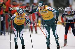 Nordic Combined - FIS World Cup Nordic Combined Deutschland Grand Prix Team Sprint HS128/2x7.5km free technique - Ruhpolding (GER): Anssi Koivuranta (FIN, left), Hannu Manninen (FIN).