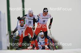 Nordic Combined - FIS Nordic World Ski Championchips nordic combined, individual Gundersen HS100/15km, 03.03.07 - Sapporo (JPN): Mario Stecher (AUT), Petter Tande (NOR).
