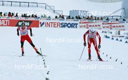FIS Nordic World Ski Championchips - Nordic Combined Team - Sapporo (JPN) - 25.02.07: Finish, left to right Felix Gottwald (AUT), Magnus-H. Moan (NOR)
