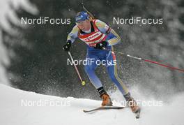 09.12.2007, Hochfilzen (AUT): Mattias Nilsson jr (SWE) - IBU World Cup biathlon, relay men - Hochfilzen (AUT). www.nordicfocus.com. c Furtner/NordicFocus. Every downloaded picture is fee-liable.