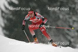 09.12.2007, Hochfilzen (AUT): Claudio Boeckli (SUI) - IBU World Cup biathlon, relay men - Hochfilzen (AUT). www.nordicfocus.com. c Furtner/NordicFocus. Every downloaded picture is fee-liable.