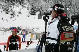 09.12.2007, Hochfilzen (AUT): Frank Ullrich chief coach GER men, Michael Greis (GER) - IBU World Cup biathlon, relay men - Hochfilzen (AUT). www.nordicfocus.com. c Furtner/NordicFocus. Every downloaded picture is fee-liable.