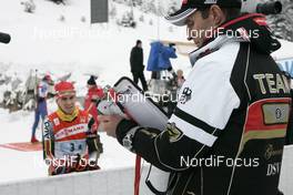 09.12.2007, Hochfilzen (AUT): Frank Ullrich chief coach GER men, Michael Greis (GER) left - IBU World Cup biathlon, relay men - Hochfilzen (AUT). www.nordicfocus.com. c Furtner/NordicFocus. Every downloaded picture is fee-liable.