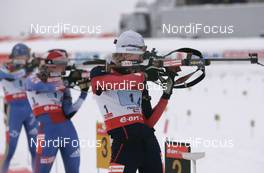 09.12.2007, Hochfilzen (AUT): l-r: Helena Jonsson (SWE), Ekaterina Iourieva (RUS), Sandrine Bailly (FRA) - IBU World Cup biathlon, relay women - Hochfilzen (AUT). www.nordicfocus.com. c Furtner/NordicFocus. Every downloaded picture is fee-liable.