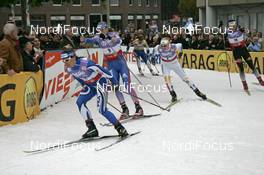27.10.2007, Duesseldorf, Germany (GER): l-r: Arianna Follis (ITA), Natalia Matveeva (RUS), Anna Dahlber (SWE), Nicole Fessel (GER) - FIS world cup cross-country, individual sprint, Duesseldorf. www.nordicfocus.com. c Felgenhauer/NordicFocus. Every downloaded picture is fee-liable.