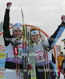 28.10.2007, Duesseldorf, Germany (GER): l-r: Peter Larsson (SWE) and Thobias Fredriksson (SWE); Winner - FIS world cup cross-country, team sprint, Duesseldorf. www.nordicfocus.com. c Hemmersbach/NordicFocus. Every downloaded picture is fee-liable.