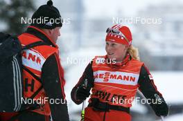 08.12.2007, Davos (SUI): Seraina Mischol (SUI) snd Markus Cramer (GER), headcoach cross-country team Swiss-Ski - FIS World Cup cross-country, 10km women - Davos (SUI). www.nordicfocus.com. c Manzoni/NordicFocus. Every downloaded picture is fee-liable.