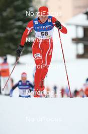 08.12.2007, Davos (SUI): Justyna Kowalczyk (POL) - FIS World Cup cross-country, 10km women - Davos (SUI). www.nordicfocus.com. c Manzoni/NordicFocus. Every downloaded picture is fee-liable.