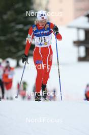 08.12.2007, Davos (SUI): Therese Johaug (NOR) - FIS World Cup cross-country, 10km women - Davos (SUI). www.nordicfocus.com. c Manzoni/NordicFocus. Every downloaded picture is fee-liable.