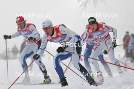 29.12.07, Nove Mesto, Czech Republic (CZE): group, l-r Jaak Mae (EST), Peeter Kummel (EST), David Nighbor (CAN)  - FIS world cup cross-country, tour de ski, 15km men, Nove Mesto (CZE). www.nordicfocus.com. c Hemmersbach/NordicFocus. Every downloaded picture is fee-liable.