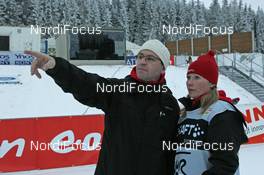 27.12.07, Nove Mesto, Czech Republic (CZE): - FIS world cup cross-country, tour de ski, l-r Thomas Strobl (GER) Tour de Ski TV-Koordinator, Riikka Rakic (FIN), FIS Communication Manager, Nove Mesto (CZE). www.nordicfocus.com. c Hemmersbach/NordicFocus. Every downloaded picture is fee-liable.