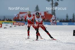 01.12.2007, Kuusamo, Finland (FIN): l-r: Christoph Bieler (AUT), Wilhelm Denifl (AUT)  - FIS world cup nordic combined, sprint, Kuusamo (FIN). www.nordicfocus.com. c Felgenhauer/NordicFocus. Every downloaded picture is fee-liable.