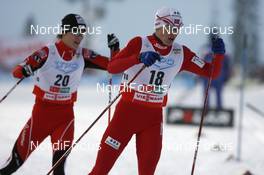 01.12.2007, Kuusamo, Finland (FIN): l-r: Alfred Rainer (AUT), Espen Rian (NOR)  - FIS world cup nordic combined, sprint, Kuusamo (FIN). www.nordicfocus.com. c Felgenhauer/NordicFocus. Every downloaded picture is fee-liable.