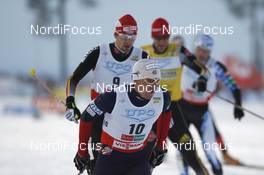 01.12.2007, Kuusamo, Finland (FIN): l-r: Bjoern Kircheisen (GER), Bill Demong (USA)  - FIS world cup nordic combined, sprint, Kuusamo (FIN). www.nordicfocus.com. c Felgenhauer/NordicFocus. Every downloaded picture is fee-liable.