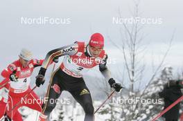 16.12.2007, Ramsau, Austria (AUT): l-r: Christoph Bieler (AUT), Ronny Ackermann (GER) - FIS world cup nordic combined, sprint, Ramsau (AUT). www.nordicfocus.com. c Furtner/NordicFocus. Every downloaded picture is fee-liable.