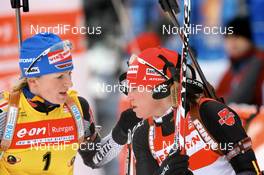 06.01.2008, Oberhof, Germany (GER): l-r: Martina Glagow (GER), Andrea Henkel (GER) - IBU World Cup biathlon, mass women - Oberhof (GER). www.nordicfocus.com. c Manzoni/NordicFocus. Every downloaded picture is fee-liable.