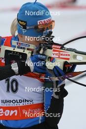 13.01.2008, Ruhpolding, Germany (GER): Kaisa Maekaeraeinen (FIN) - IBU world cup biathlon, pursuit women, Ruhpolding (GER). www.nordicfocus.com. c Manzoni/NordicFocus. Every downloaded picture is fee-liable.