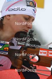 17.01.2008, Antholz, Italy (ITA): Delphine Peretto (FRA) - IBU World Cup biathlon, sprint women - Antholz (ITA). www.nordicfocus.com. c Manzoni/NordicFocus. Every downloaded picture is fee-liable.