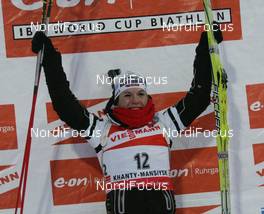 09.03.2008, Khanty Mansiysk, Russia (RUS): Kathrin Hitzer (GER)  - IBU World Cup biathlon, mass women - Khanty Mansiysk (RUS). www.nordicfocus.com. c Hemmersbach/NordicFocus. Every downloaded picture is fee-liable.