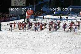 16.03.2008, Holmenkollen, Norway (NOR): start - IBU World Cup biathlon, mass men, Holmenkollen (NOR). www.nordicfocus.com. c Manzoni/NordicFocus. Every downloaded picture is fee-liable.