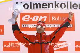 16.03.2008, Holmenkollen, Norway (NOR): Ole Einar Bjoerndalen (NOR) - IBU World Cup biathlon, mass men, Holmenkollen (NOR). www.nordicfocus.com. c Manzoni/NordicFocus. Every downloaded picture is fee-liable.