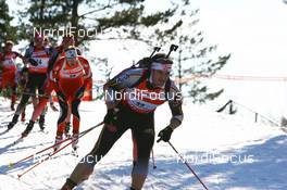 16.03.2008, Holmenkollen, Norway (NOR): Alexander Wolf (GER) - IBU World Cup biathlon, mass men, Holmenkollen (NOR). www.nordicfocus.com. c Manzoni/NordicFocus. Every downloaded picture is fee-liable.