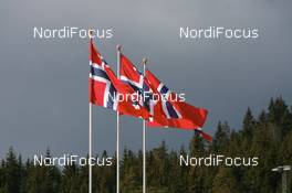 15.03.2008, Holmenkollen, Norway (NOR): flags - IBU World Cup biathlon, pursuit men, Holmenkollen (NOR). www.nordicfocus.com. c Manzoni/NordicFocus. Every downloaded picture is fee-liable.