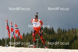 15.03.2008, Holmenkollen, Norway (NOR): Emil Hegle Svendsen (NOR) - IBU World Cup biathlon, pursuit men, Holmenkollen (NOR). www.nordicfocus.com. c Manzoni/NordicFocus. Every downloaded picture is fee-liable.