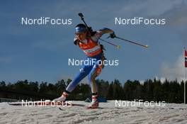 15.03.2008, Holmenkollen, Norway (NOR): Sofia Domeij (SWE) - IBU World Cup biathlon, pursuit women, Holmenkollen (NOR). www.nordicfocus.com. c Manzoni/NordicFocus. Every downloaded picture is fee-liable.