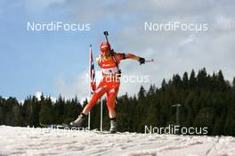 15.03.2008, Holmenkollen, Norway (NOR): Xianying Liu (CHN) - IBU World Cup biathlon, pursuit women, Holmenkollen (NOR). www.nordicfocus.com. c Manzoni/NordicFocus. Every downloaded picture is fee-liable.