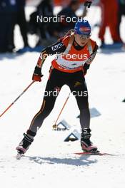 15.03.2008, Holmenkollen, Norway (NOR): Martina Glagow (GER) - IBU World Cup biathlon, pursuit women, Holmenkollen (NOR). www.nordicfocus.com. c Manzoni/NordicFocus. Every downloaded picture is fee-liable.