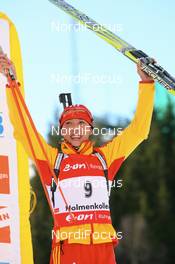 15.03.2008, Holmenkollen, Norway (NOR): Xianying Liu (CHN) - IBU World Cup biathlon, pursuit women, Holmenkollen (NOR). www.nordicfocus.com. c Manzoni/NordicFocus. Every downloaded picture is fee-liable.