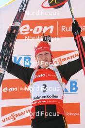 15.03.2008, Holmenkollen, Norway (NOR): Kati Wilhelm (GER) - IBU World Cup biathlon, pursuit women, Holmenkollen (NOR). www.nordicfocus.com. c Manzoni/NordicFocus. Every downloaded picture is fee-liable.