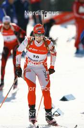 15.03.2008, Holmenkollen, Norway (NOR): Eveli Saue (EST) - IBU World Cup biathlon, pursuit women, Holmenkollen (NOR). www.nordicfocus.com. c Manzoni/NordicFocus. Every downloaded picture is fee-liable.