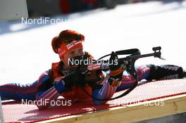 15.03.2008, Holmenkollen, Norway (NOR): Svetlana Sleptsova (RUS) - IBU World Cup biathlon, pursuit women, Holmenkollen (NOR). www.nordicfocus.com. c Manzoni/NordicFocus. Every downloaded picture is fee-liable.