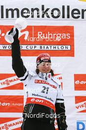 13.03.2008, Holmenkollen, Norway (NOR): Magdalena Neuner (GER) - IBU World Cup biathlon, sprint women, Holmenkollen (NOR). www.nordicfocus.com. c Manzoni/NordicFocus. Every downloaded picture is fee-liable.