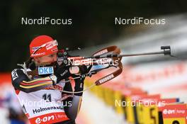 13.03.2008, Holmenkollen, Norway (NOR): Andrea Henkel (GER) - IBU World Cup biathlon, sprint women, Holmenkollen (NOR). www.nordicfocus.com. c Manzoni/NordicFocus. Every downloaded picture is fee-liable.