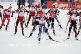 16.02.2008, Oestersund, Sweden (SWE): start group - IBU World Championchip of Biathlon, mass women - Oestersund (SWE). www.nordicfocus.com. c Furtner/NordicFocus. Every downloaded picture is fee-liable.