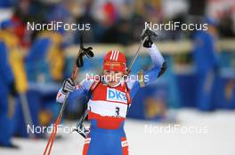 16.02.2008, Oestersund, Sweden (SWE): Albina Akhatova (RUS) - IBU World Championchip of Biathlon, mass women - Oestersund (SWE). www.nordicfocus.com. c Manzoni/NordicFocus. Every downloaded picture is fee-liable.