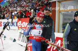 16.02.2008, Oestersund, Sweden (SWE): Ekaterina Iourieva (RUS), Franz Berger (AUT), IBU race director - IBU World Championchip of Biathlon, mass women - Oestersund (SWE). www.nordicfocus.com. c Furtner/NordicFocus. Every downloaded picture is fee-liable.