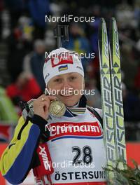 09.02.2008, Oestersund, Sweden (SWE): Oksana Khvostenko - IBU World Championchip of Biathlon, medal shooting - Oestersund (SWE). www.nordicfocus.com. c Hemmersbach/NordicFocus. Every downloaded picture is fee-liable.