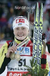 14.02.2008, Oestersund, Sweden (SWE): Oksana Khvostenko (UKR) - IBU World Championchip of Biathlon, medal shooting - Oestersund (SWE). www.nordicfocus.com. c Furtner/NordicFocus. Every downloaded picture is fee-liable.