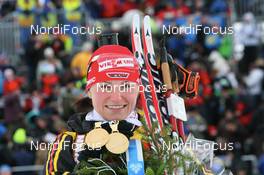 10.02.2008, Oestersund, Sweden (SWE): Andrea Henkel (GER) - IBU World Championchip of Biathlon, medal shooting - Oestersund (SWE). www.nordicfocus.com. c Manzoni/NordicFocus. Every downloaded picture is fee-liable.