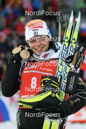 16.02.2008, Oestersund, Sweden (SWE): Magdalena Neuner (GER) - IBU World Championchip of Biathlon, medal shooting - Oestersund (SWE). www.nordicfocus.com. c Manzoni/NordicFocus. Every downloaded picture is fee-liable.